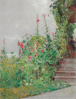 Childe Hassam Celia Thaxters Garden Norge oil painting art